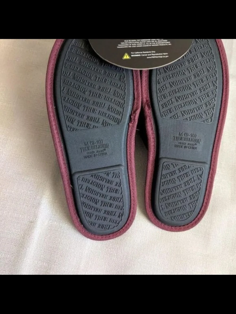 True Religion Buddha Logo Slippers Mens Size Medium (9-10) NEW!